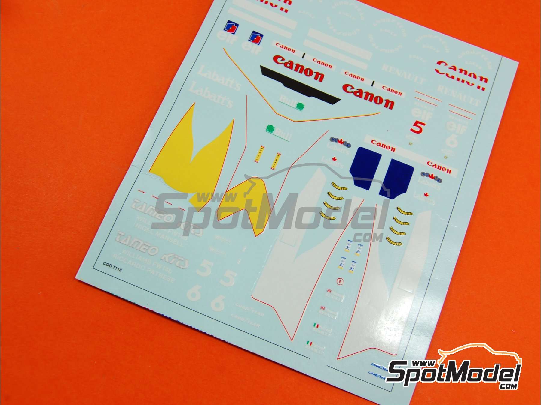 Tameo Kits TMK153: Car scale model kit 1/43 scale - Williams